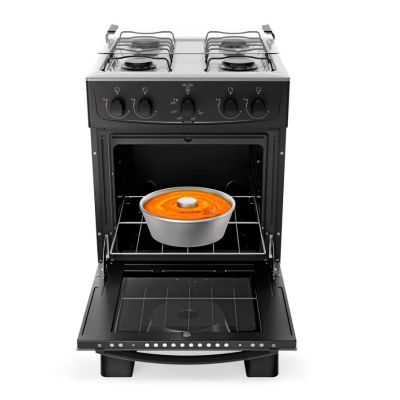 Fogão 4 Bocas Atlas Milão Mesa Inox Preto Fogão 4 Bocas Atlas Milão Mesa Inox Preto